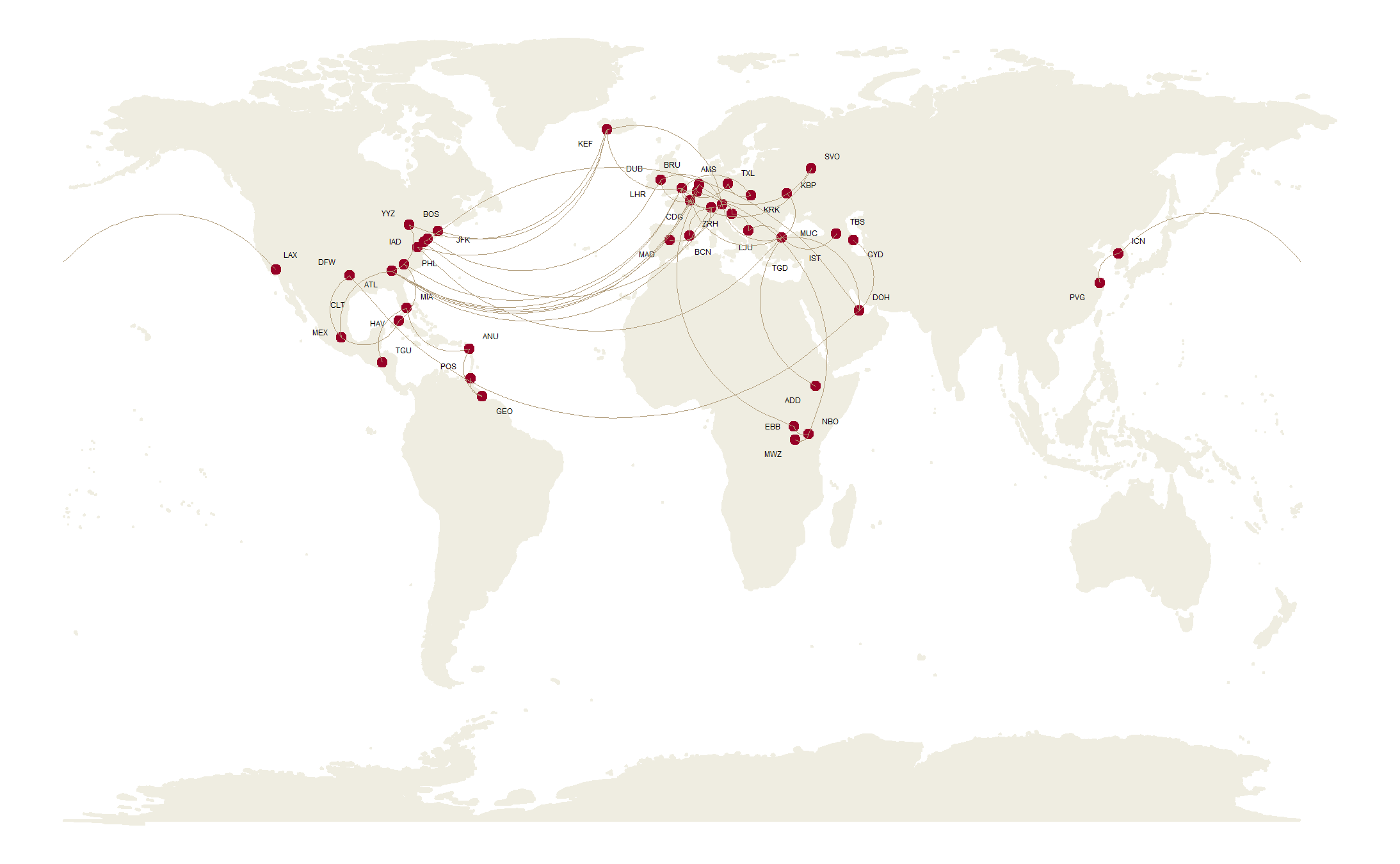 Air Travel Map