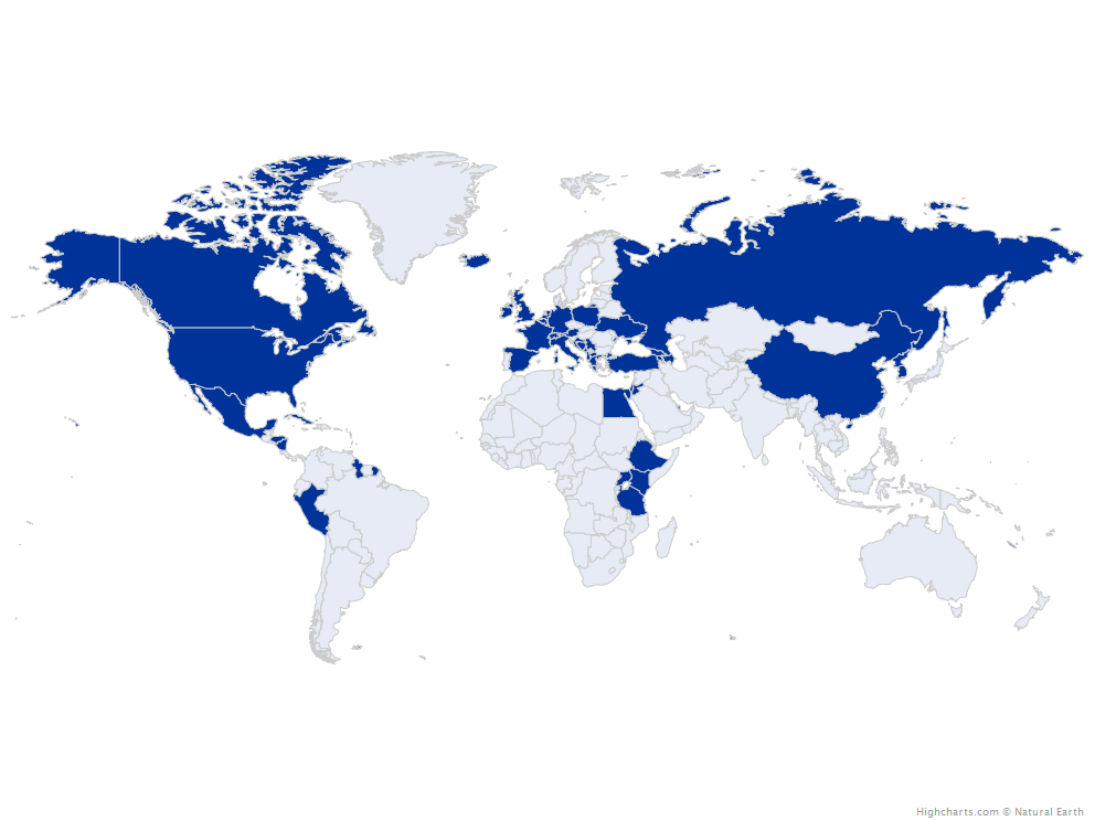 Countries Visited Map